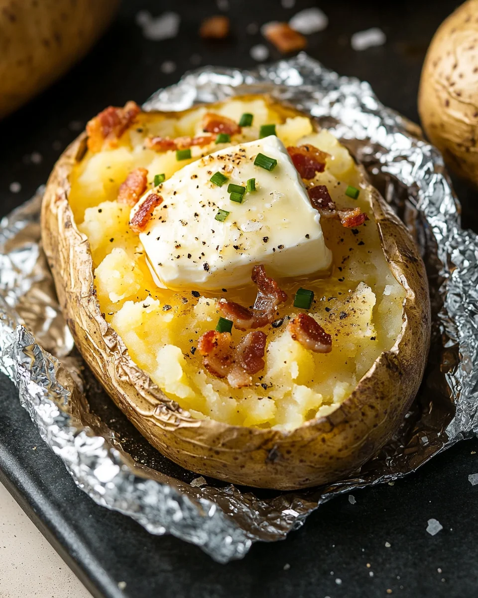 Baked Potato on Blackstone Griddle