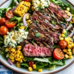 Balsamic Steak Gorgonzola Salad with Grilled Corn