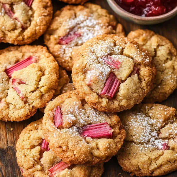 Brown Sugar Rhubarb Cookies