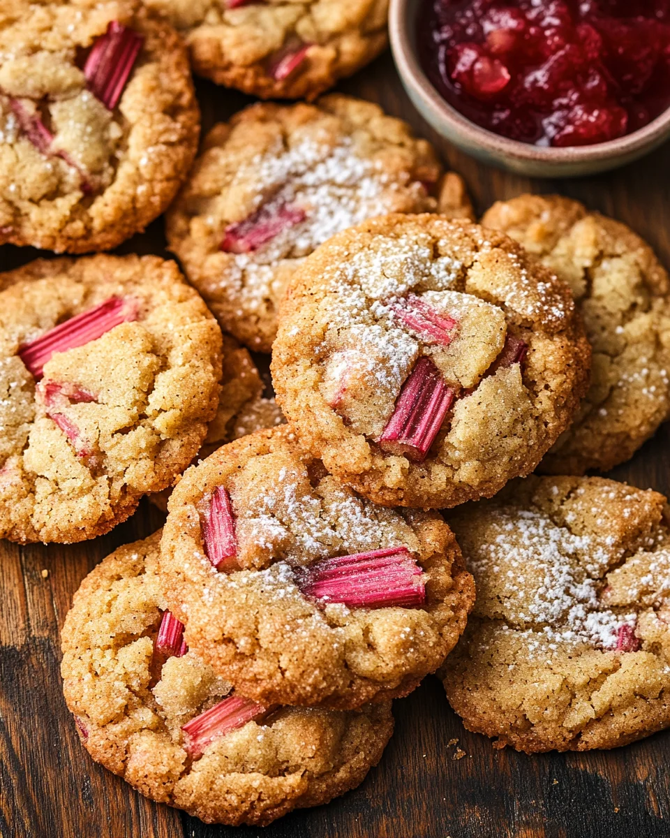 Brown Sugar Rhubarb Cookies