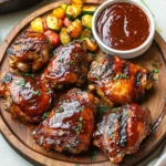 Caramelized BBQ Chicken Thighs in the Oven