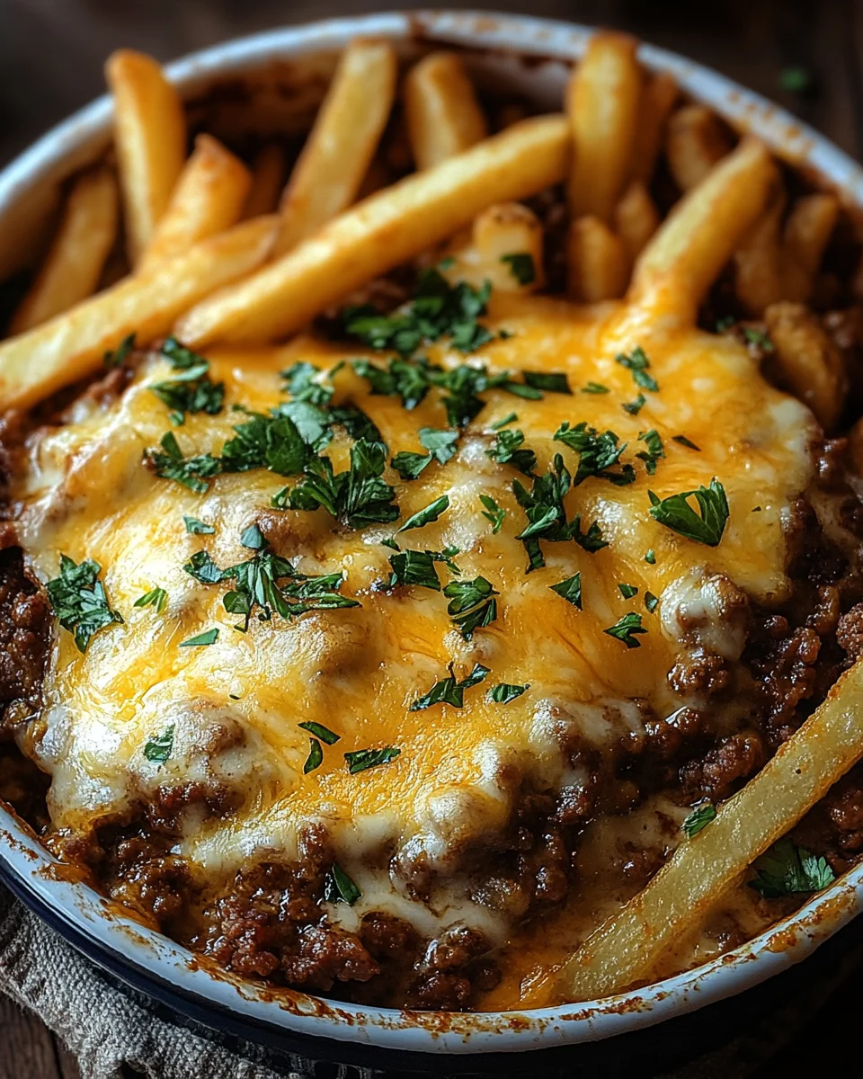 Cheeseburger French Fry Casserole