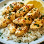 Chicken Scampi with Garlic Parmesan Rice