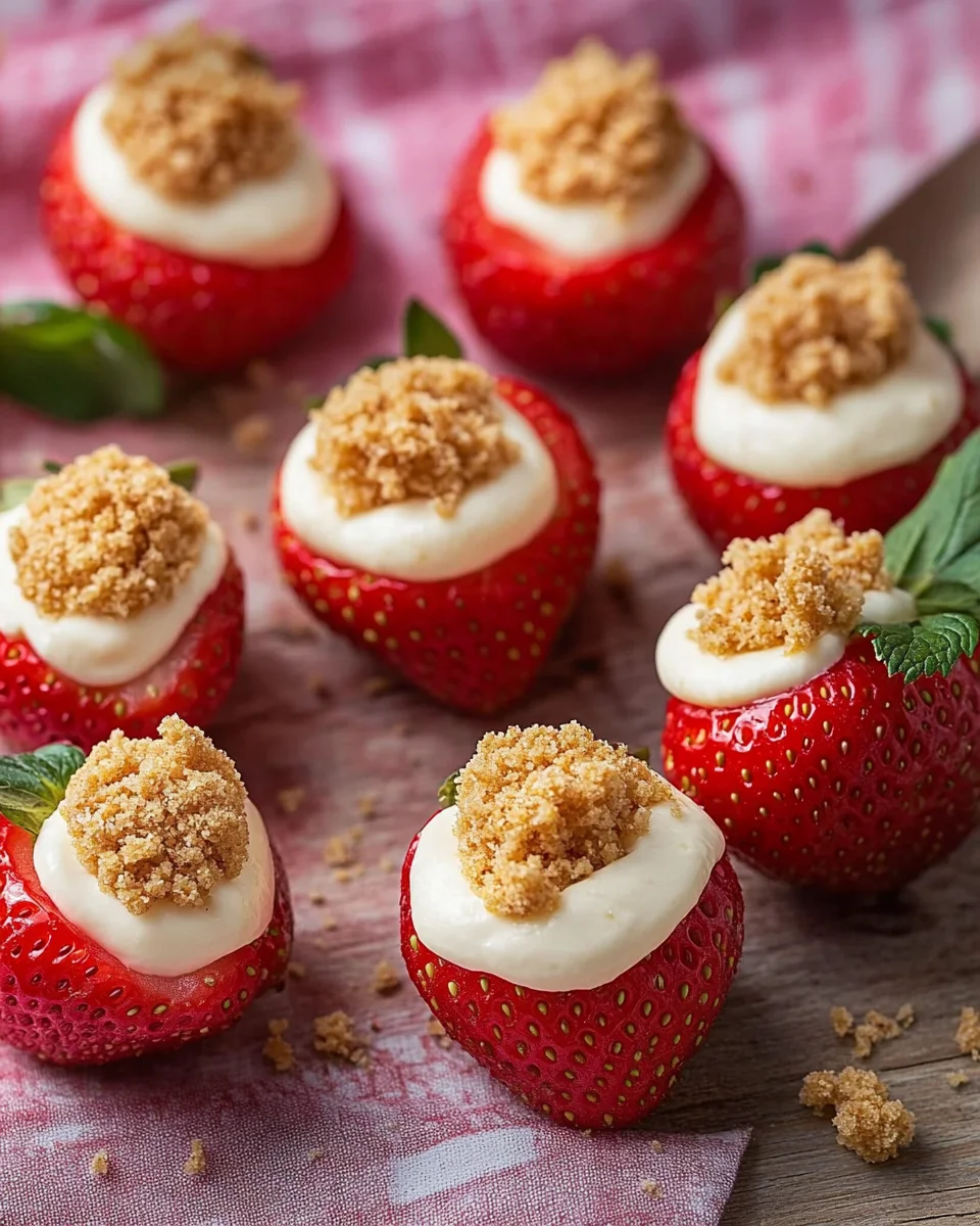 Deviled Strawberries (Made with a Cheesecake Filling)