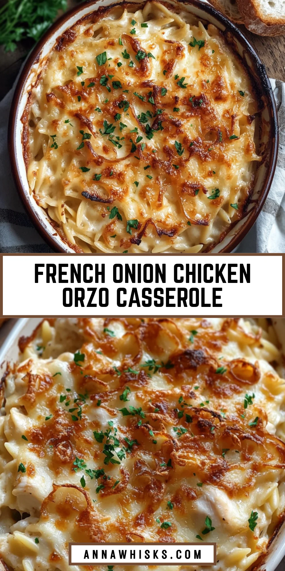 French Onion Chicken Orzo Casserole 21 Pinterest Hidden Image