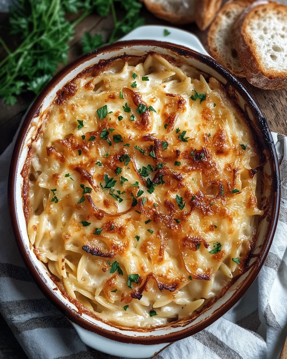 French Onion Chicken Orzo Casserole 24 French Onion Chicken Orzo Casserole