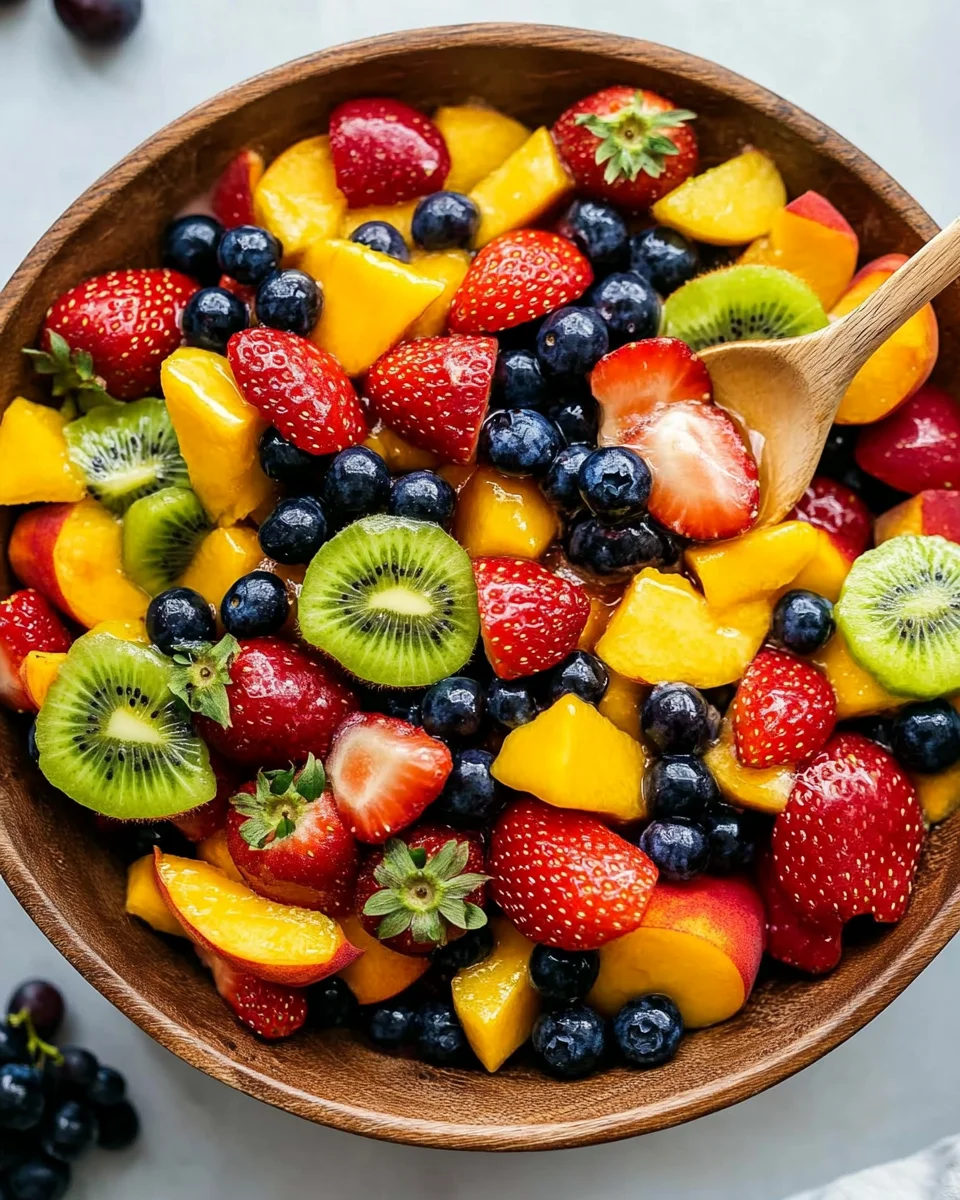 Fruit Salad with Honey Lime Dressing