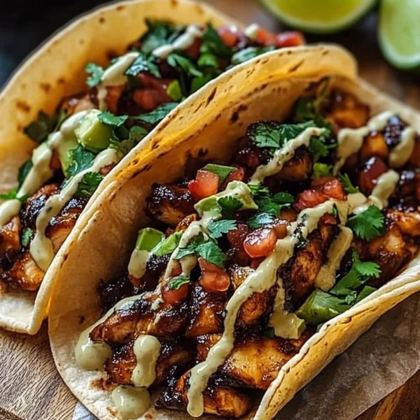 Garlic Butter Honey BBQ Chicken Tacos: Sweet, Savory & Irresistible!