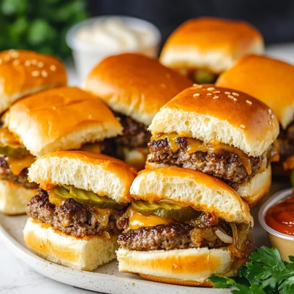 Hawaiian Roll Cheeseburger Sliders