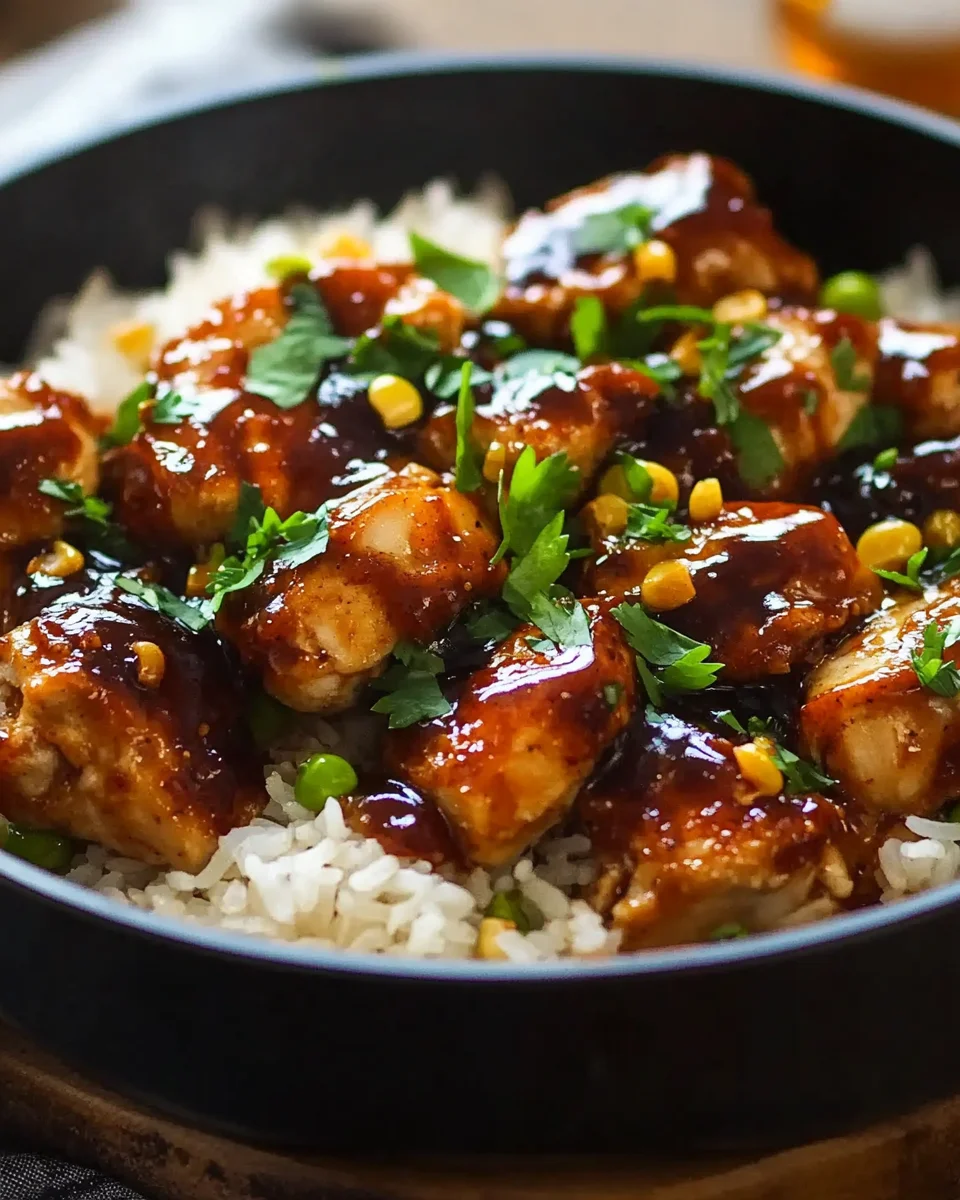 Honey BBQ Chicken Rice