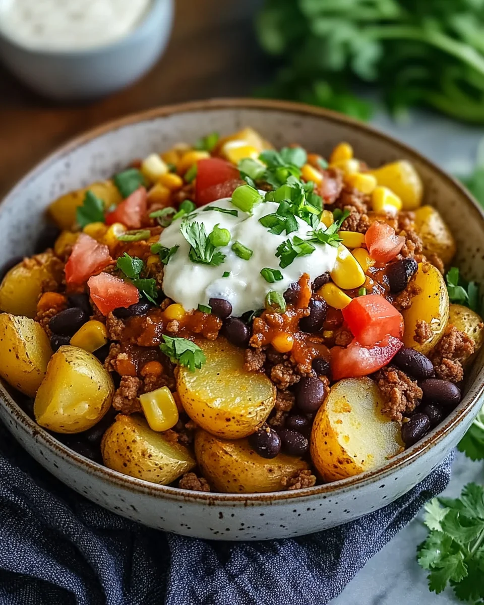Loaded Potato Taco Bowl