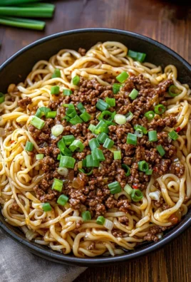 Mongolian Ground Beef Noodles