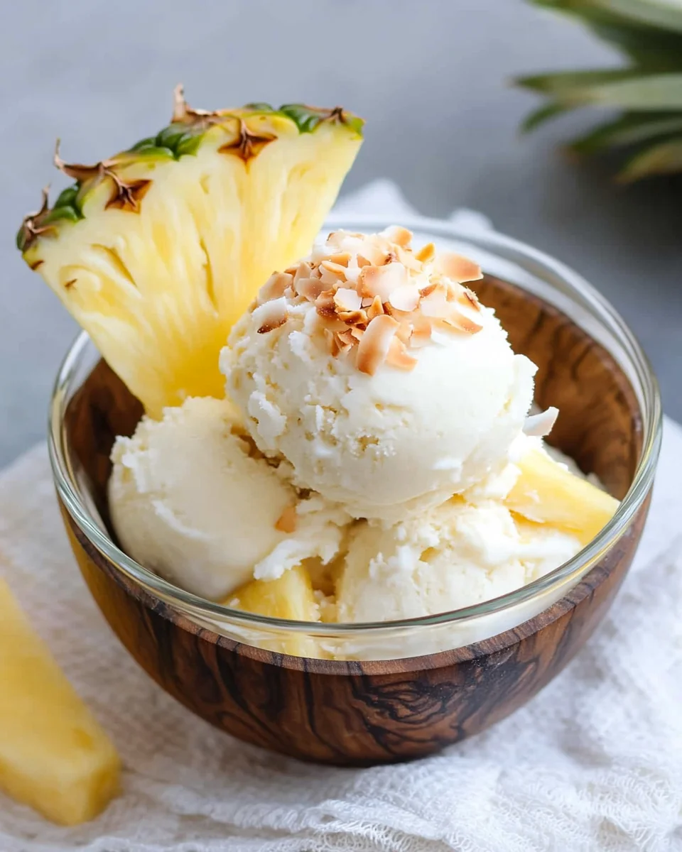 Piña Colada Ice Cream (dairy free)
