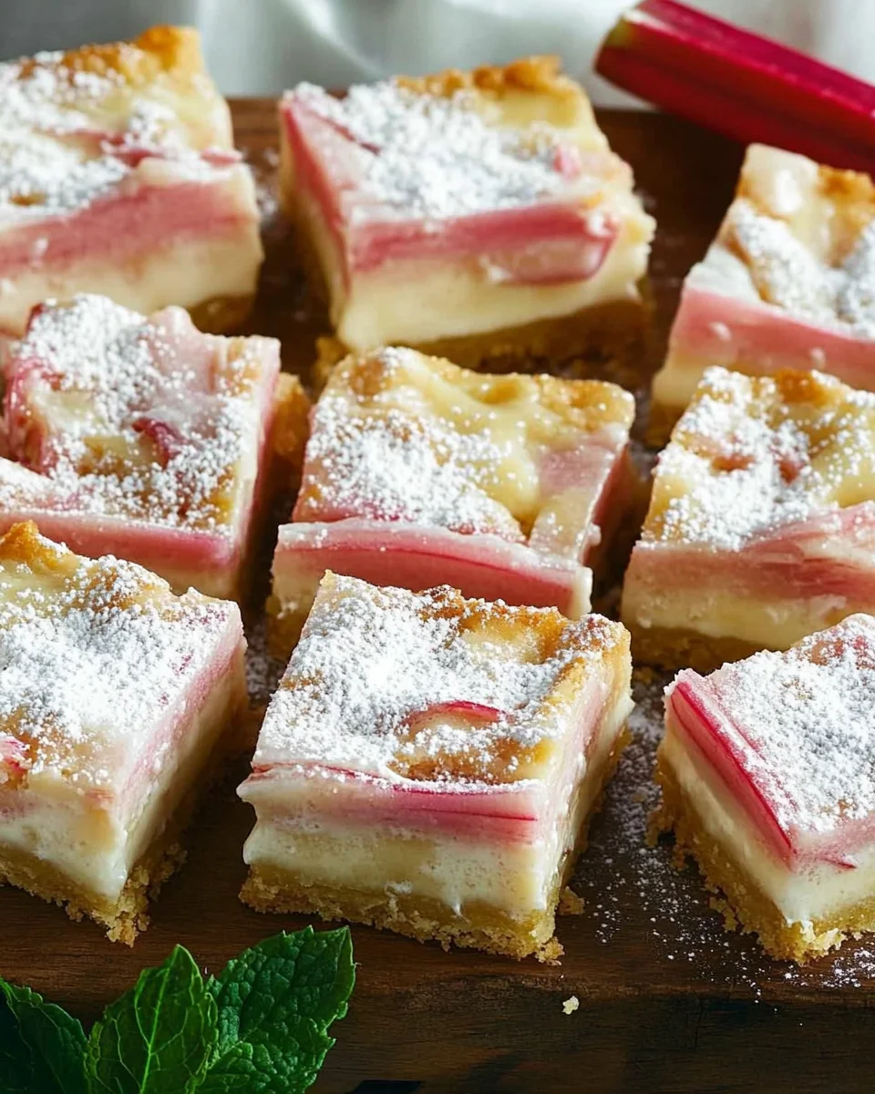 Rhubarb Custard Bars