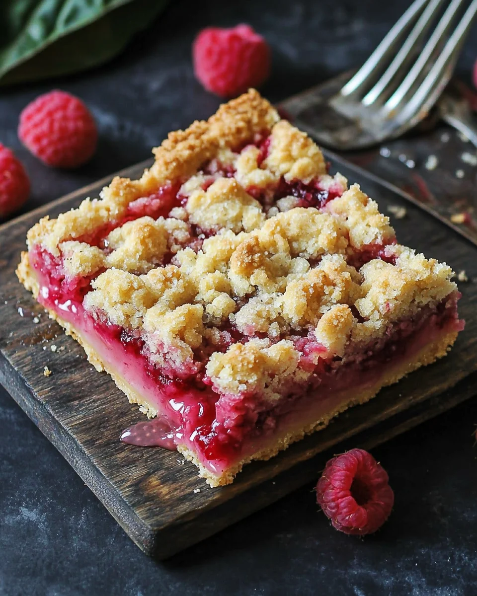 Rhubarb Shortbread Streusel Bars