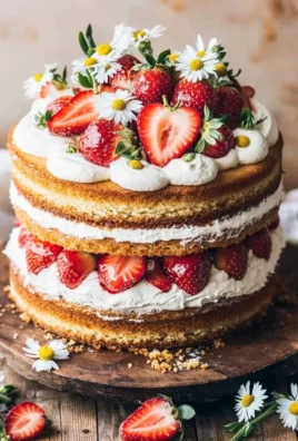 Strawberry Chamomile Naked Cake