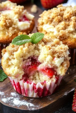Strawberry Cream Cheese Muffins with Streusel Crumb Topping