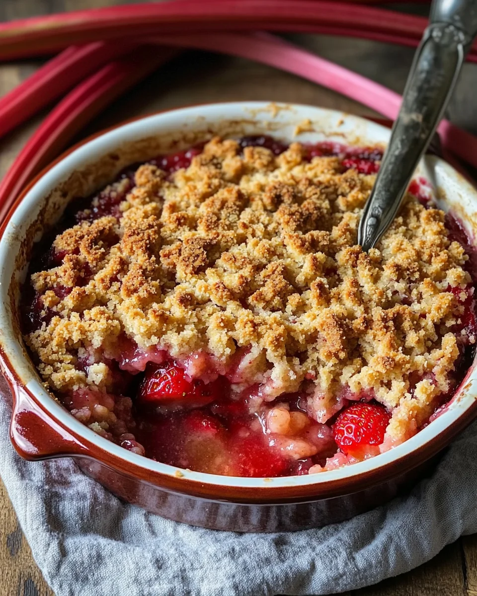 Strawberry Rhubarb Crumble