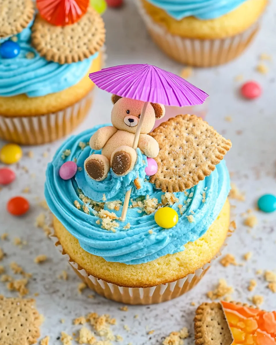 Summer Beach Party Cupcakes