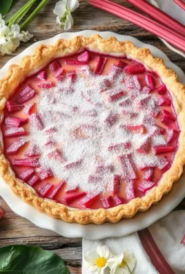 Sweet Rhubarb Custard Tart