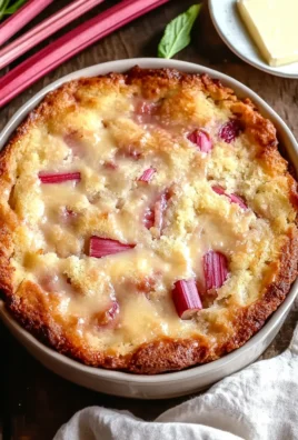 Warm Rhubarb Cake with Butter Sauce
