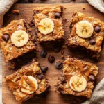 4 Ingredient Peanut Butter Banana Bars Recipe