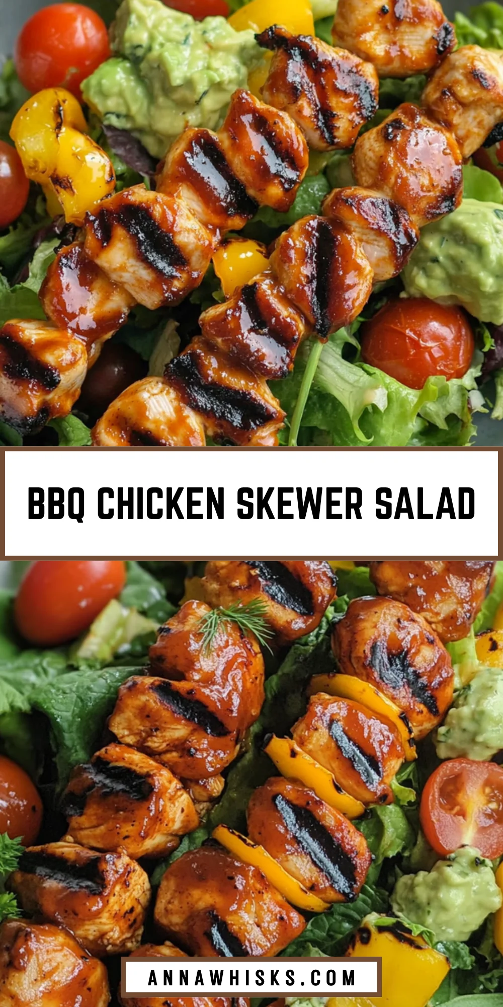 BBQ Chicken Skewer Salad 26 Pinterest Hidden Image