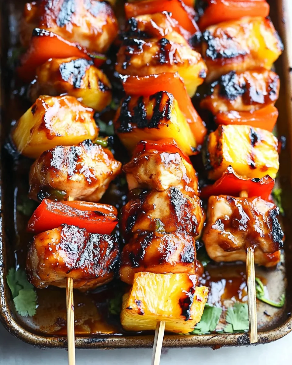 BBQ Pineapple Chicken Kabobs 20 BBQ