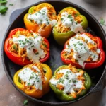 Buffalo Chicken Stuffed Peppers (Dairy-Free & Low Carb)