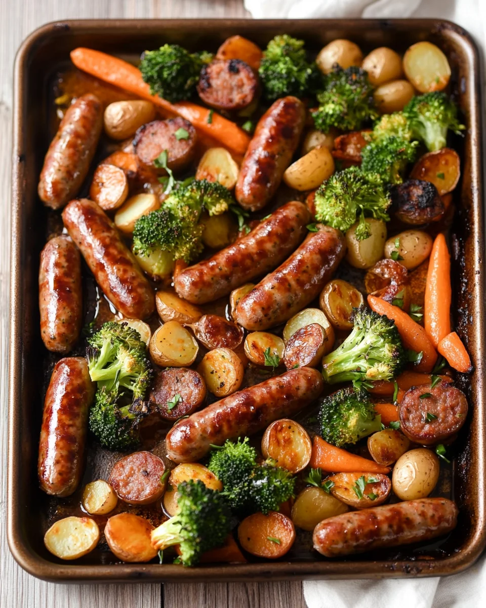 Chicken Apple Sausage Sheet Pan Dinner