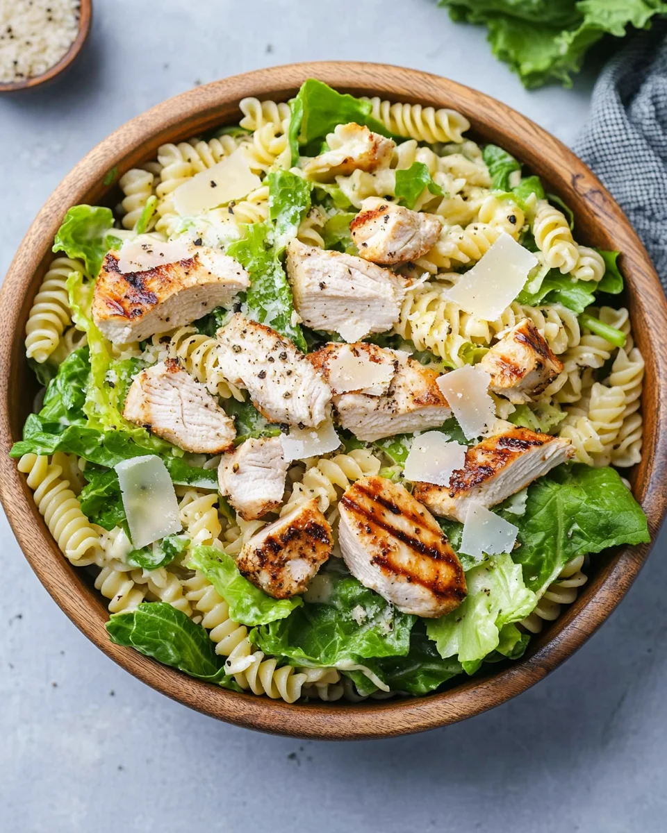 Chicken Caesar Pasta Salad 21 Chicken Caesar Pasta Salad