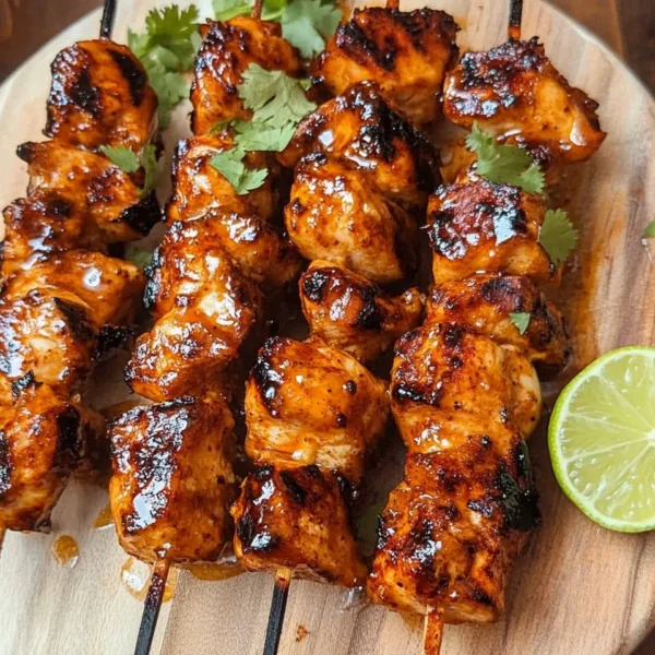 Chipotle Honey Chicken Skewers
