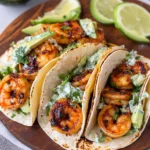 Cilantro Lime Shrimp Tacos with Creamy Slaw