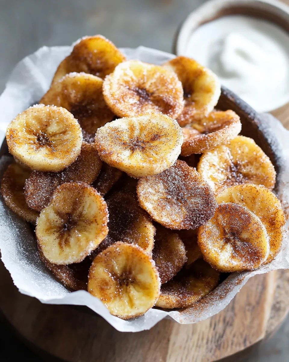 Cinnamon Sugar Air Fryer Banana Chips