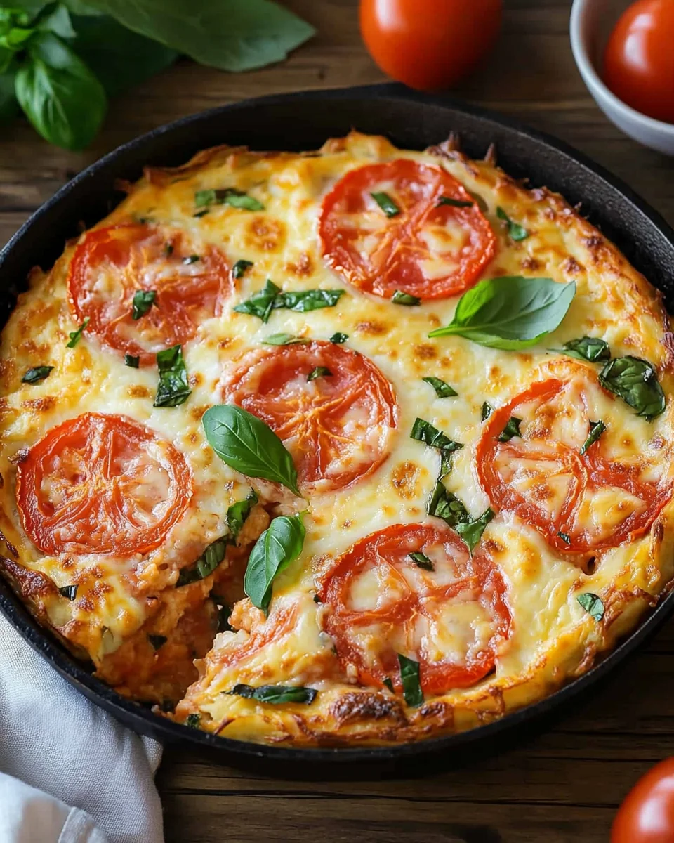 Easy Crustless Tomato Pie