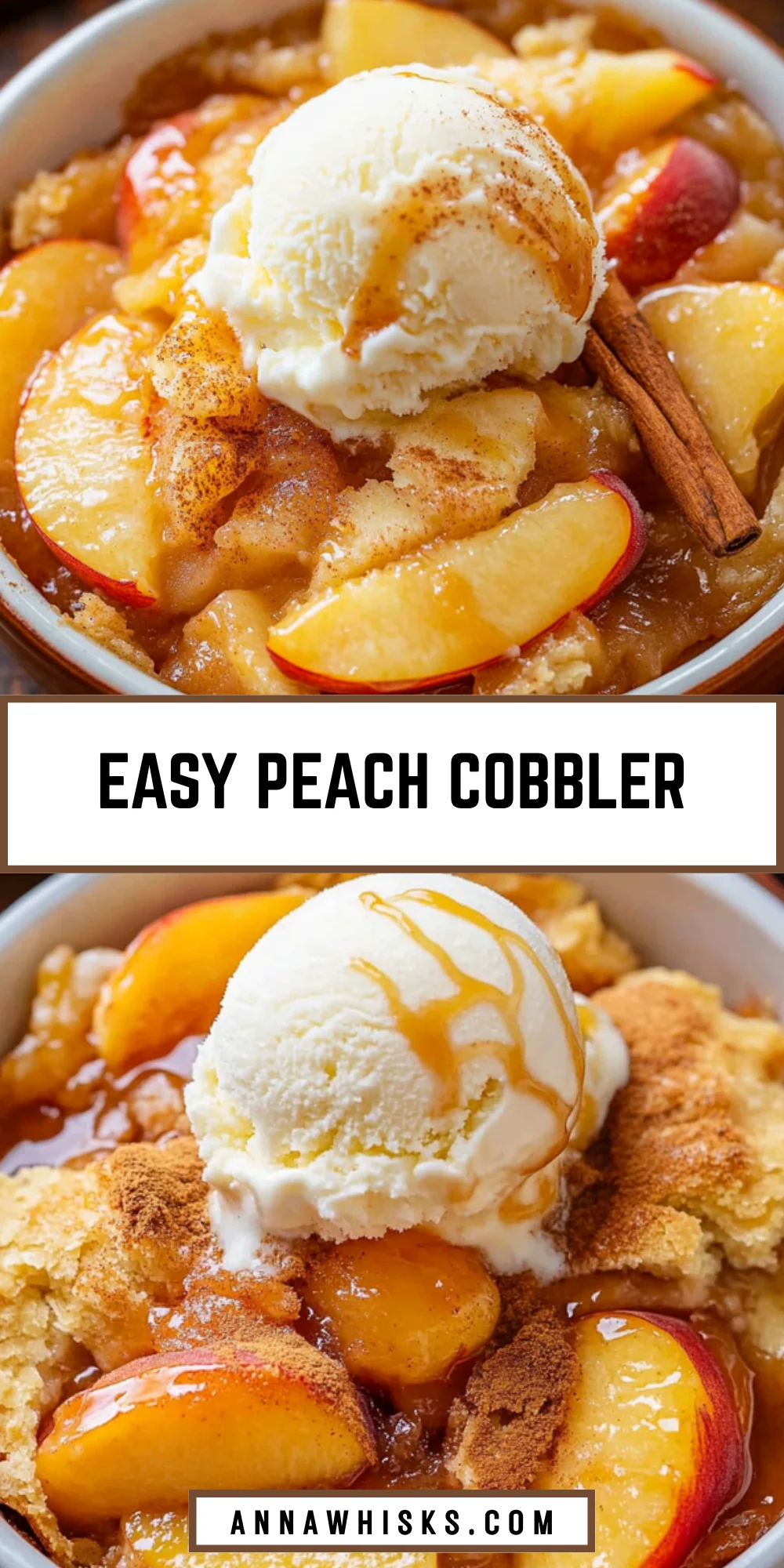 Easy Peach Cobbler 24 Pinterest Hidden Image