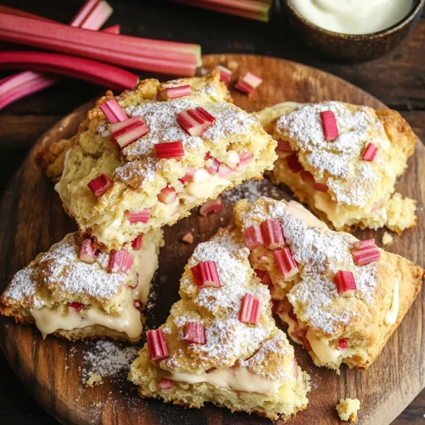 Easy Rhubarb Scones