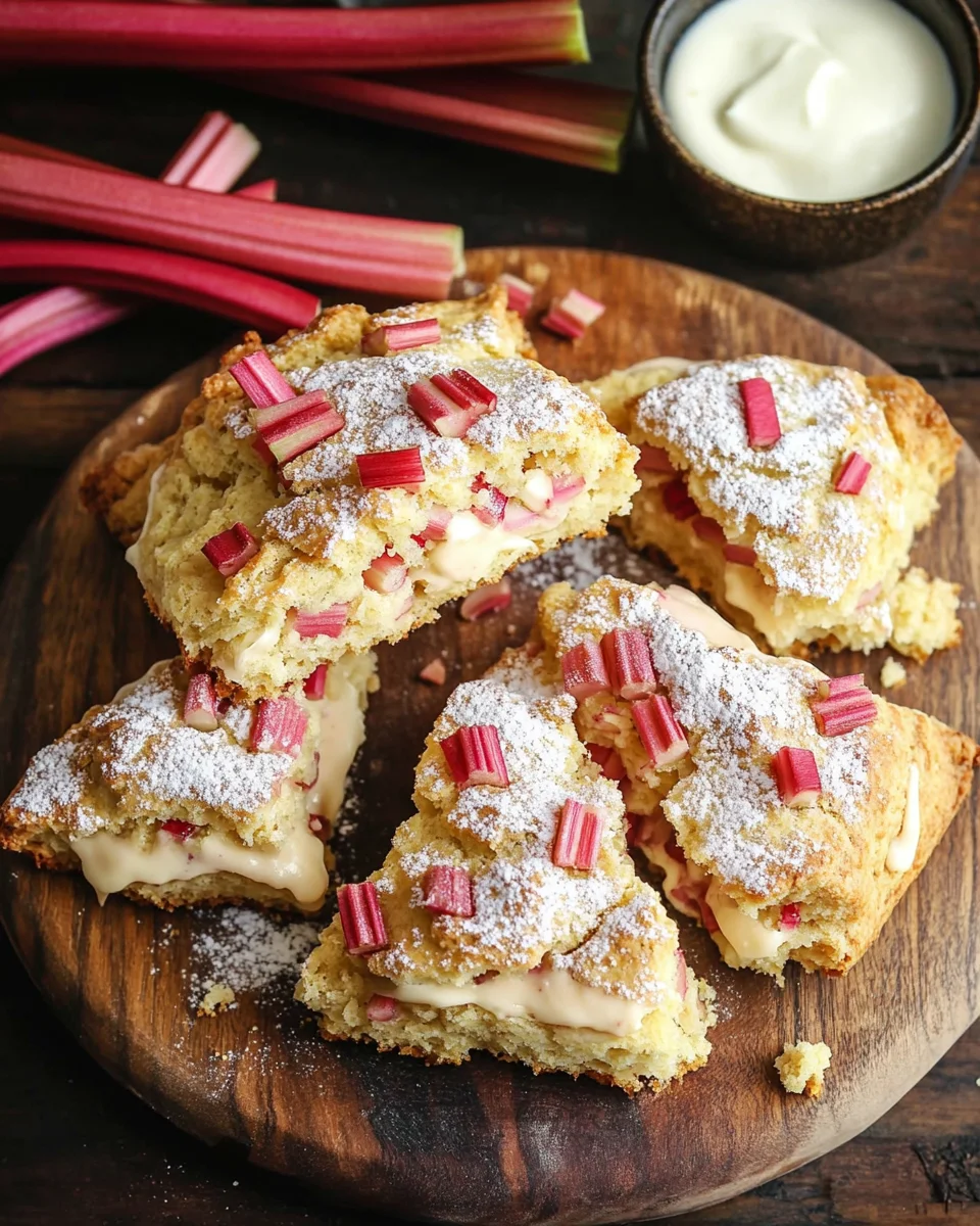 Easy Rhubarb Scones