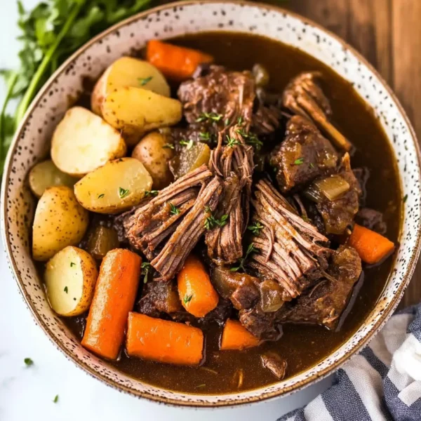 Easy Slow Cooker Pot Roast Recipe With Vegetables