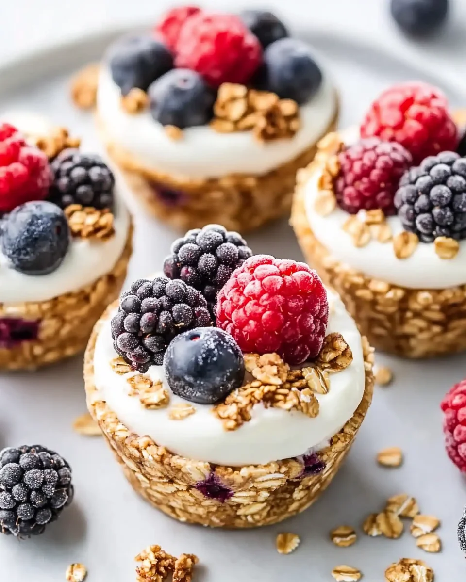 Frozen Yogurt Granola Cups
