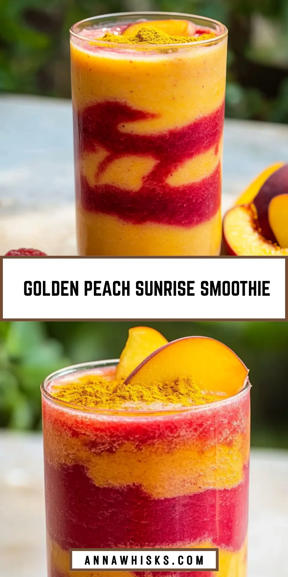 Golden Peach Sunrise Smoothie 20 Pinterest Hidden Image