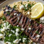 Grilled Skirt Steak with Lemon Herb Couscous Salad