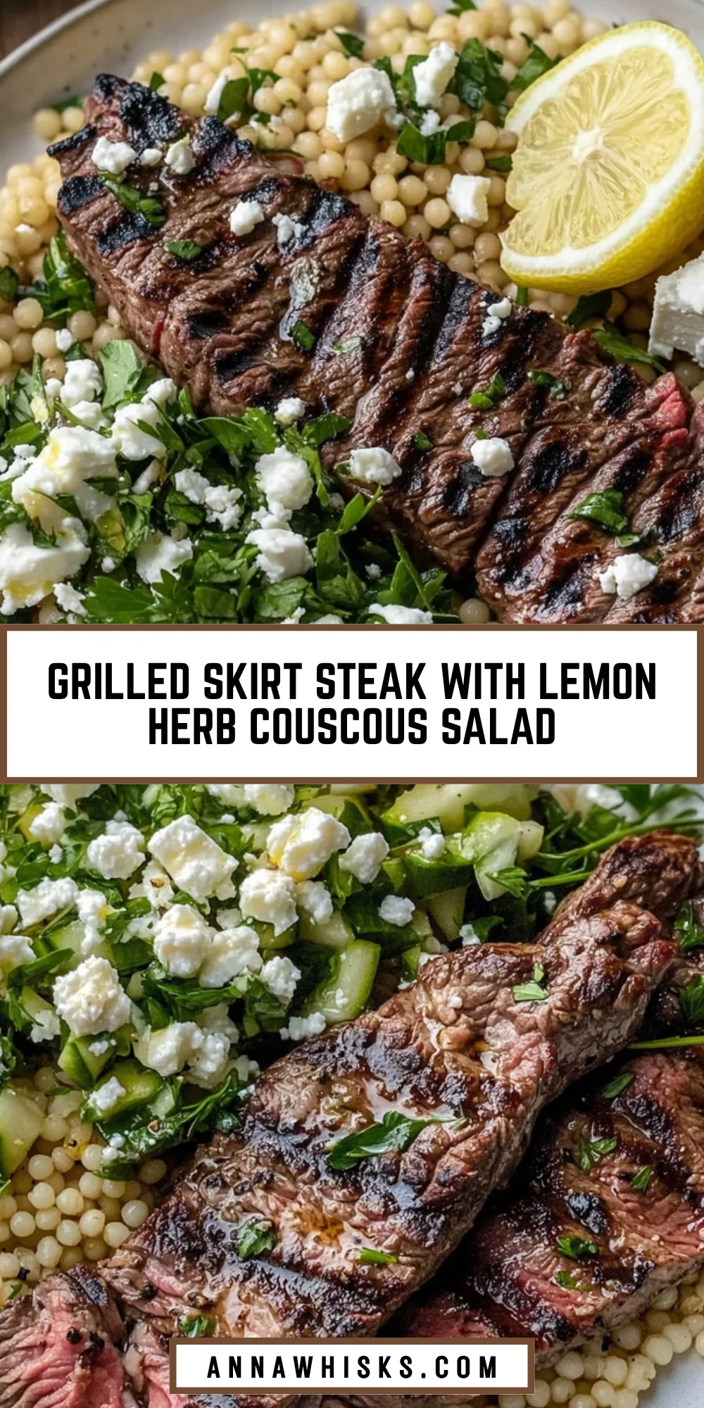 Grilled Skirt Steak with Lemon Herb Couscous Salad 17 Pinterest Hidden Image