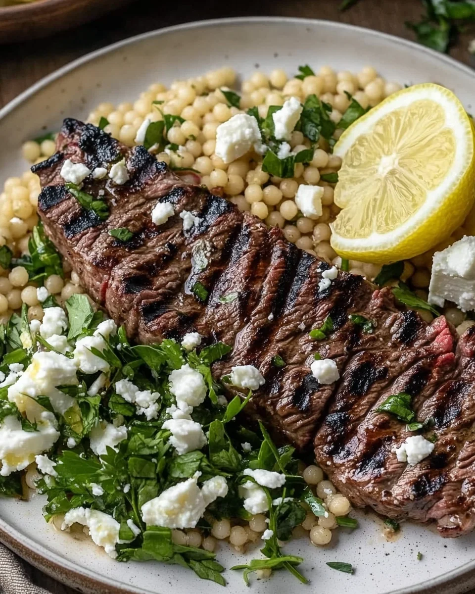 Grilled Skirt Steak with Lemon Herb Couscous Salad 20 Grilled Skirt Steak with Lemon Herb Couscous Salad