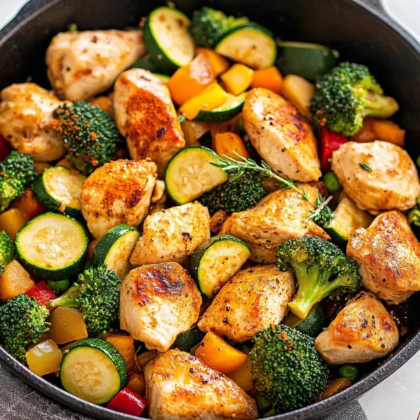 Healthy Chicken and Vegetables Skillet
