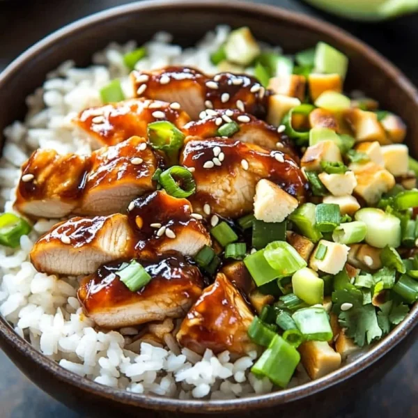 Honey BBQ Chicken Rice Bowl