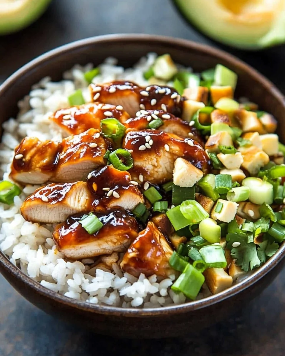 Honey BBQ Chicken Rice Bowl