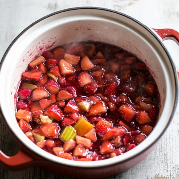 Strawberry Rhubarb Pie Filling (2 Ways: No-Cook and Easy 5 Minute Cooked Recipe)