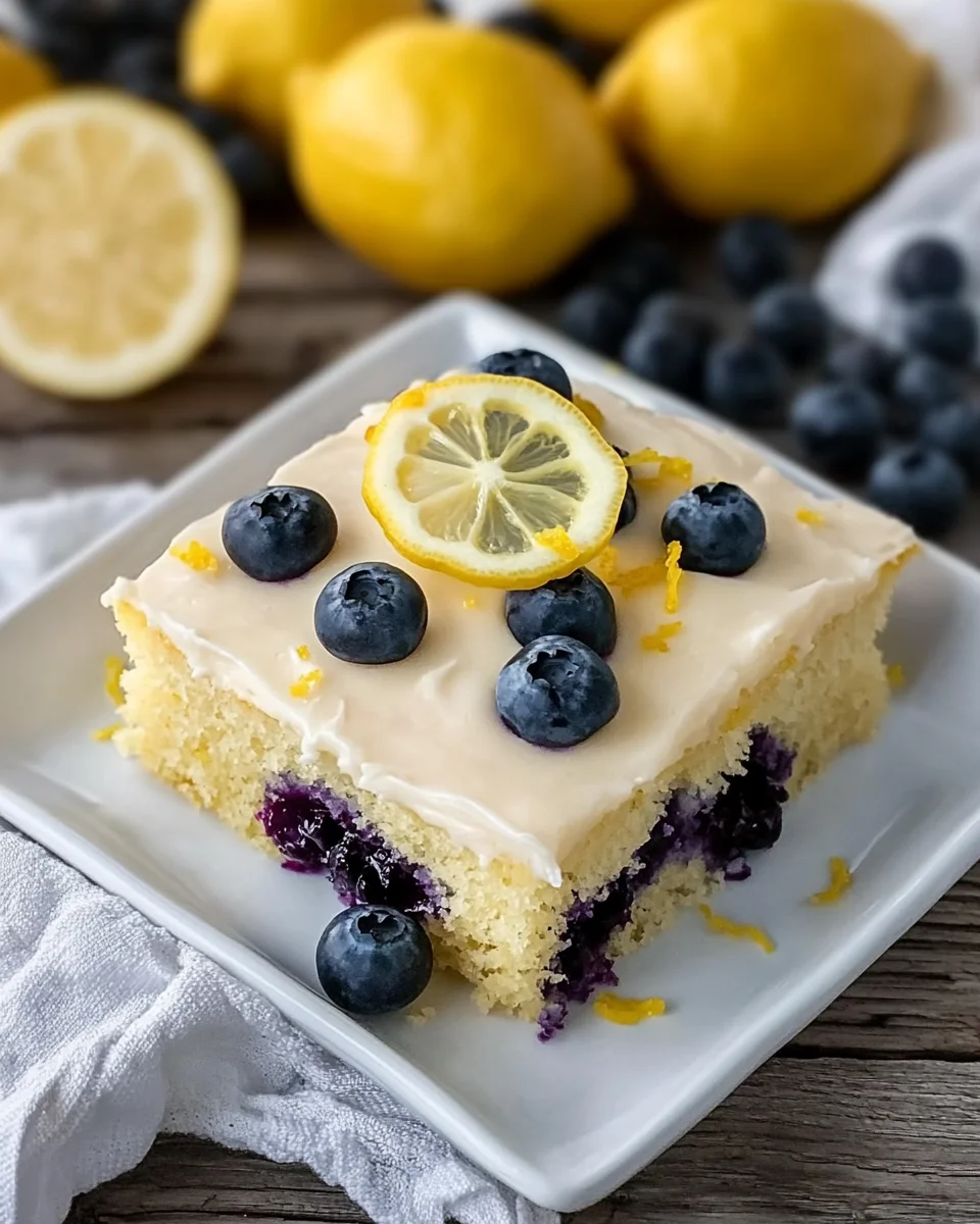 Lemon Blueberry Sheet Cake