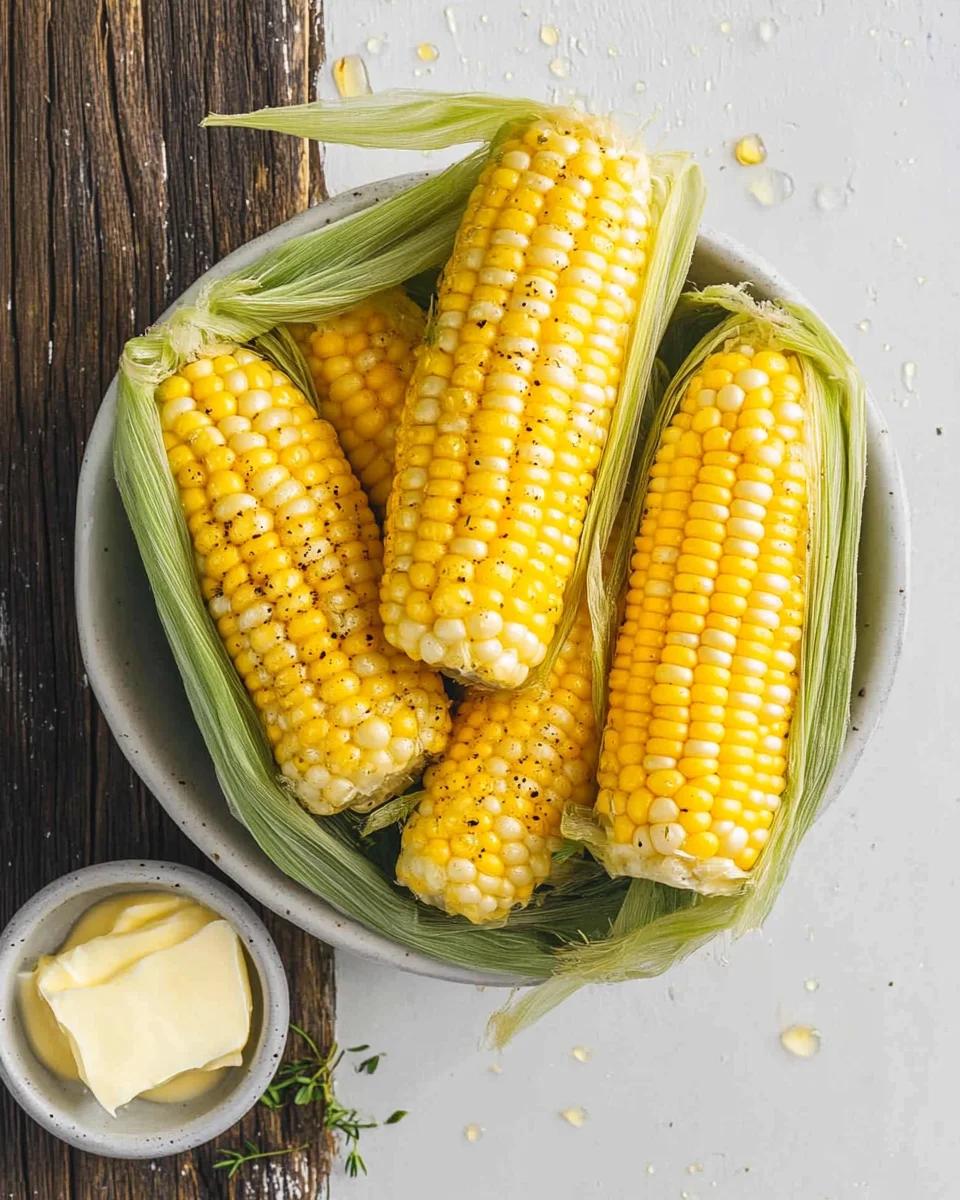 Microwave Corn on the Cob in Husk